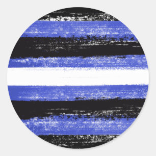 Sticker Rond Bandes de peinture de fierté en cuir