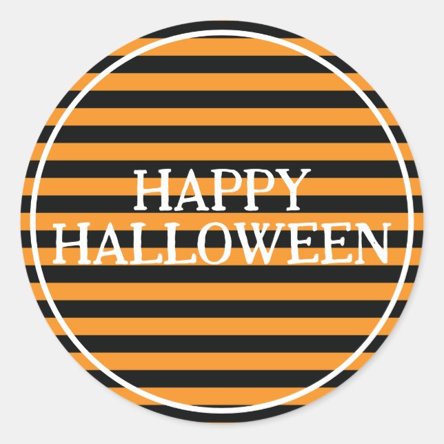 Sticker Rond Bandes d'Halloween (Devant)