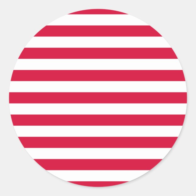Sticker Rond bandes du drapeau du Danemark (Devant)