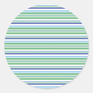 Sticker Rond Bandes horizontales colorées