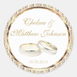 Sticker Rond Bandes mariages pour la mariée et la mariée