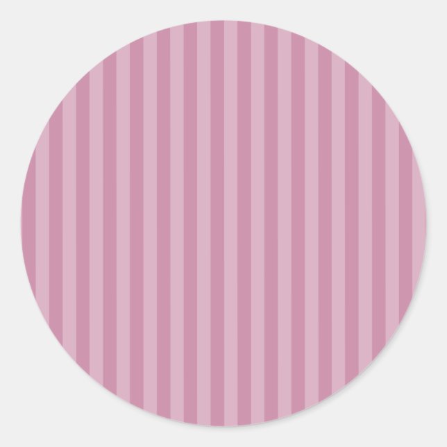 Sticker Rond Bandes verticales monochromes rose poli (Devant)