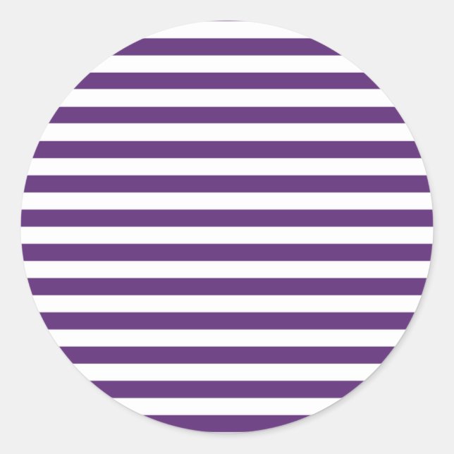 Sticker Rond Bandes violettes et blanches (Devant)