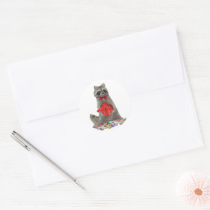 Sticker Rond Bandit Raton d'amour