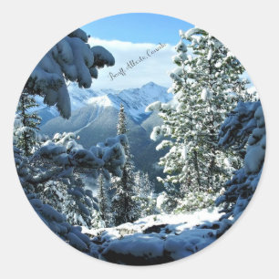 Sticker Rond Banff (Alberta), Canada Neige couverte