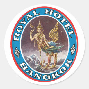 Sticker Rond Bangkok vintage Thaïlande