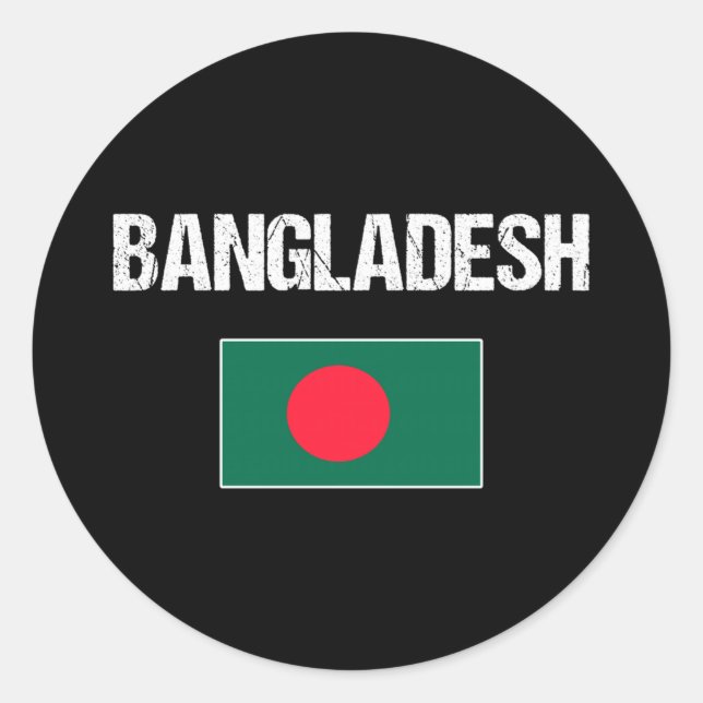 Sticker Rond Bangladesh  (Devant)