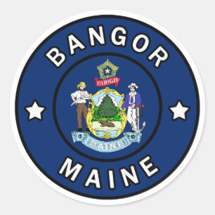Sticker Rond Bangor Maine
