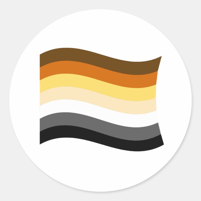 Sticker Rond Bannière Bear Pride (Devant)