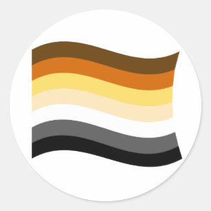 Sticker Rond Bannière Bear Pride