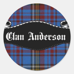 Sticker Rond Bannière Clan Anderson