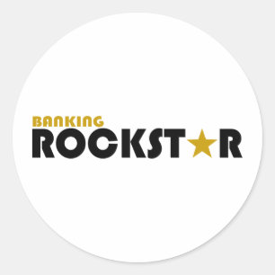 Sticker Rond Banque Rockstar