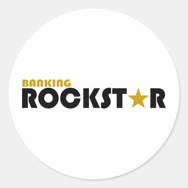 Sticker Rond Banque Rockstar (Devant)