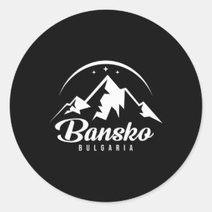 Sticker Rond Bansko Bulgarie Station de ski Ski Snowboard