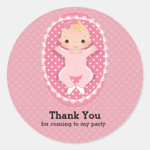 Sticker Rond Baptême bébé
