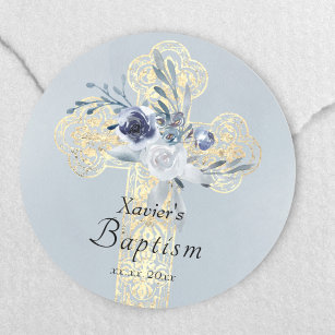 Sticker Rond Baptême de la Sainte Croix
