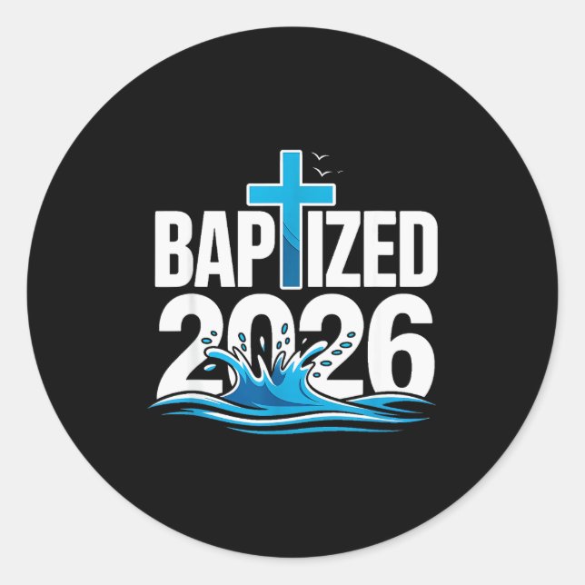 Sticker Rond Baptisé 2026  (Devant)