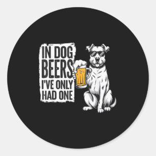 Sticker Rond Bar à bière rétro à jeu de mots Pub Crawl Party Ho