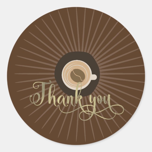 Sticker Rond Bar à café Latte Baby Shower Script en aluminium (Devant)
