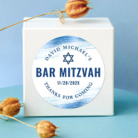Bar Mitzvah Bold Moderne Marine Typographie Blue F