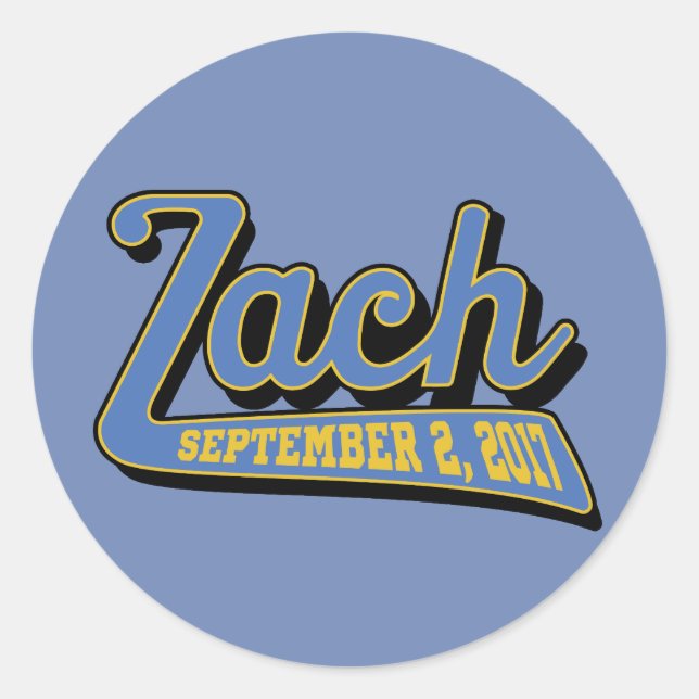 Sticker Rond bar mitzvah de zach (Devant)
