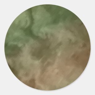 Sticker Rond Bar Mitzvah Marbré Brown et vert