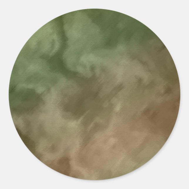 Sticker Rond Bar Mitzvah Marbré Brown et vert (Devant)