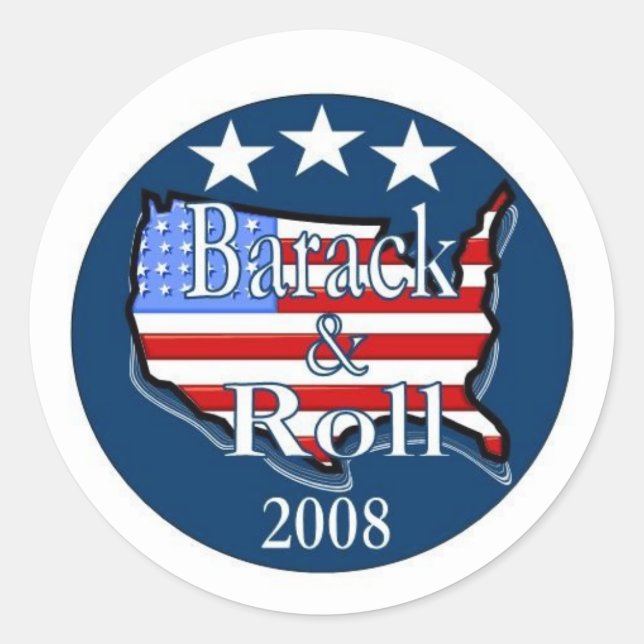 Sticker Rond barack et rouleau (Devant)