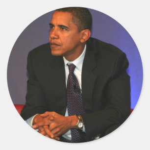 Sticker Rond Barack Obama