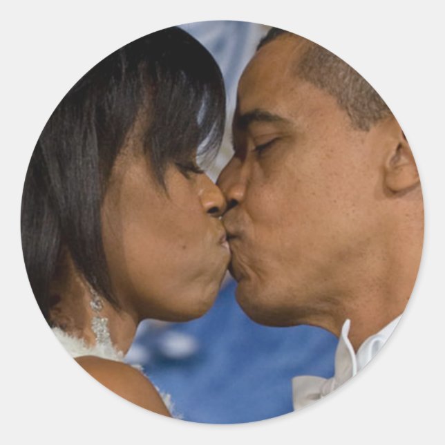 Sticker Rond Barack Obama (Devant)