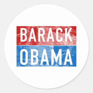 Sticker Rond Barack Obama