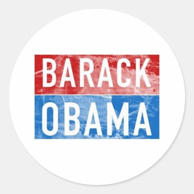 Sticker Rond Barack Obama (Devant)