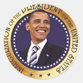 Sticker Rond Barack Obama