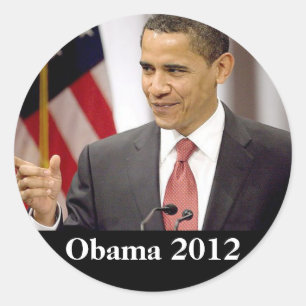 Sticker Rond Barack Obama 2012