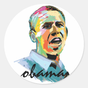 Sticker Rond Barack Obama 2012