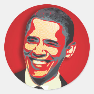 Sticker Rond Barack Obama 44ème Président