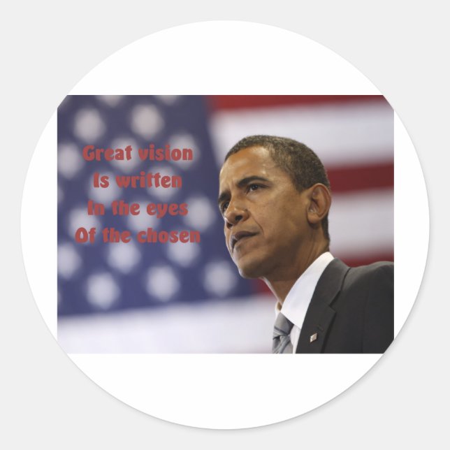 Sticker Rond Barack Obama a choisi (Devant)