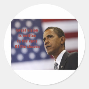 Sticker Rond Barack Obama a choisi