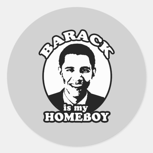 Sticker Rond Barack Obama est mon petit garçon (Devant)