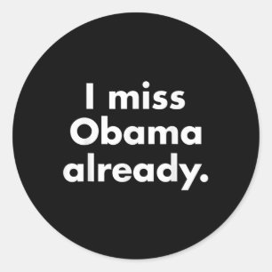 Sticker Rond Barack Obama - Je Mlle Obama Déjà Tee