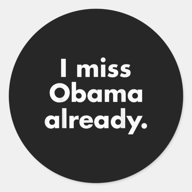 Sticker Rond Barack Obama - Je Mlle Obama Déjà Tee (Devant)