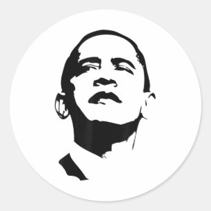 Sticker Rond Barack Obama - le président Barack Obama