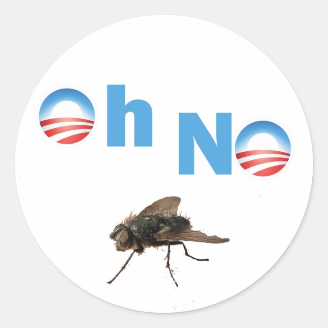 Sticker Rond Barack Obama le tueur de vol (Devant)