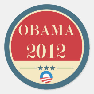 Sticker Rond Barack Obama Vote 2012