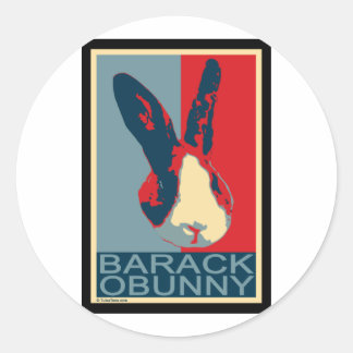 Sticker Rond Barack Obunny