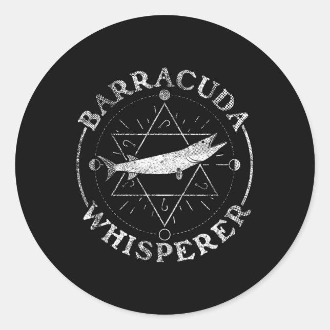 Sticker Rond Baracuda Whisperer - Barracuda  (Devant)