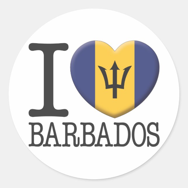 Sticker Rond Barbade (Devant)