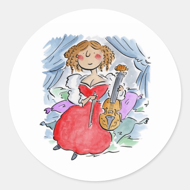 Sticker Rond Barbara Strozzi (Devant)