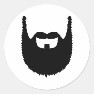 Sticker Rond Barbe complète