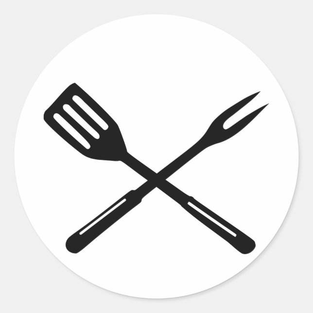Sticker Rond Barbecue - Barbecue (Devant)